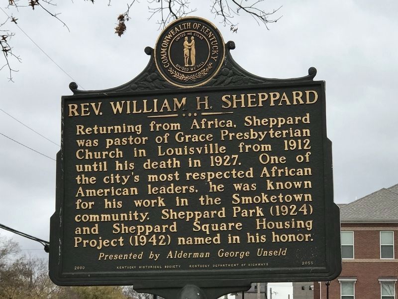 Rev. William H. Sheppard Marker (Side B) image. Click for full size.