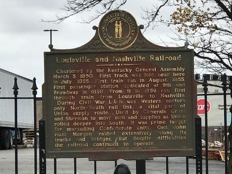 Louisville and Nashville Railroad Marker image. Click for full size.