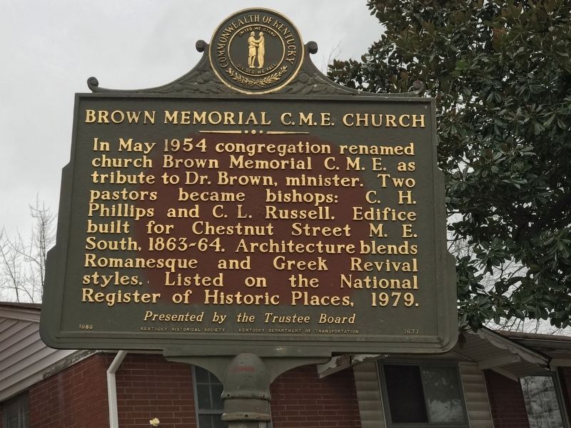 Brown Memorial C.M.E. Church Marker image. Click for full size.