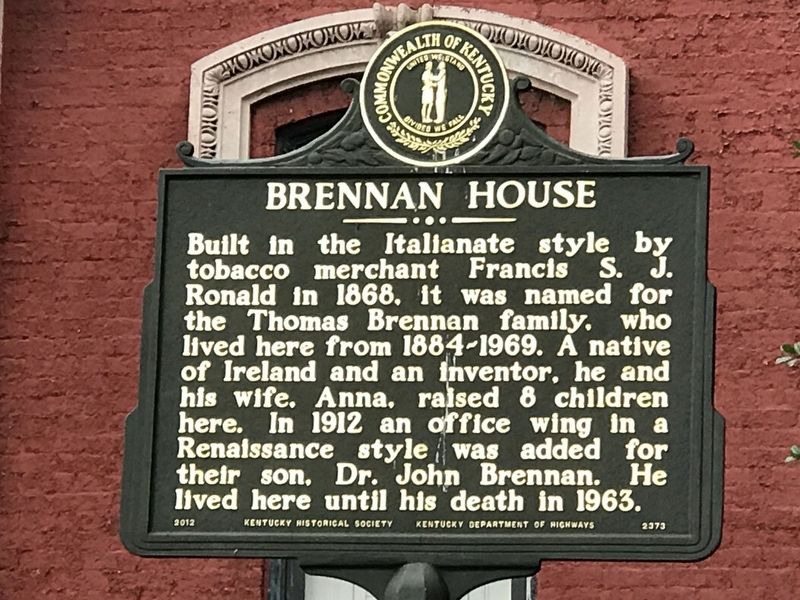 Brennan House Marker image. Click for full size.