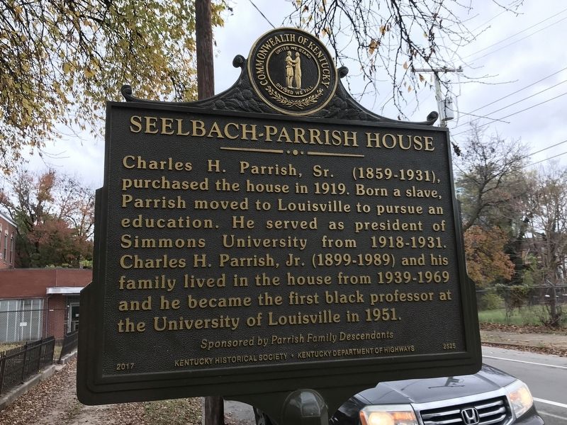 Seelbach-Parrish House Marker (Side B) image. Click for full size.