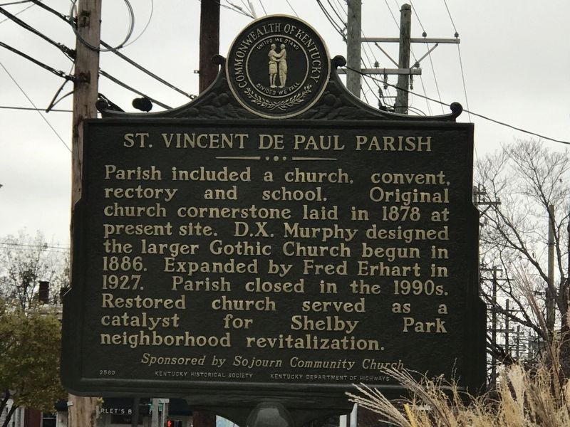 St. Vincent de Paul Parish Marker image. Click for full size.