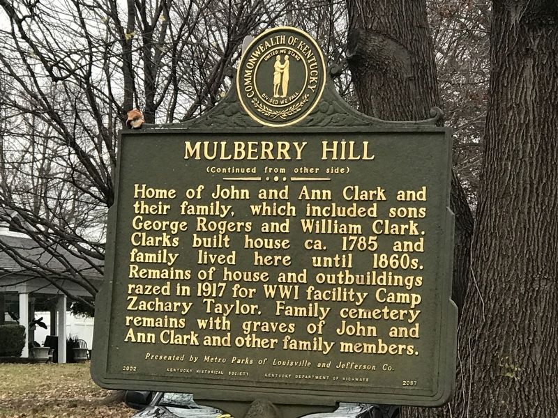 Mulberry Hill Marker image. Click for full size.