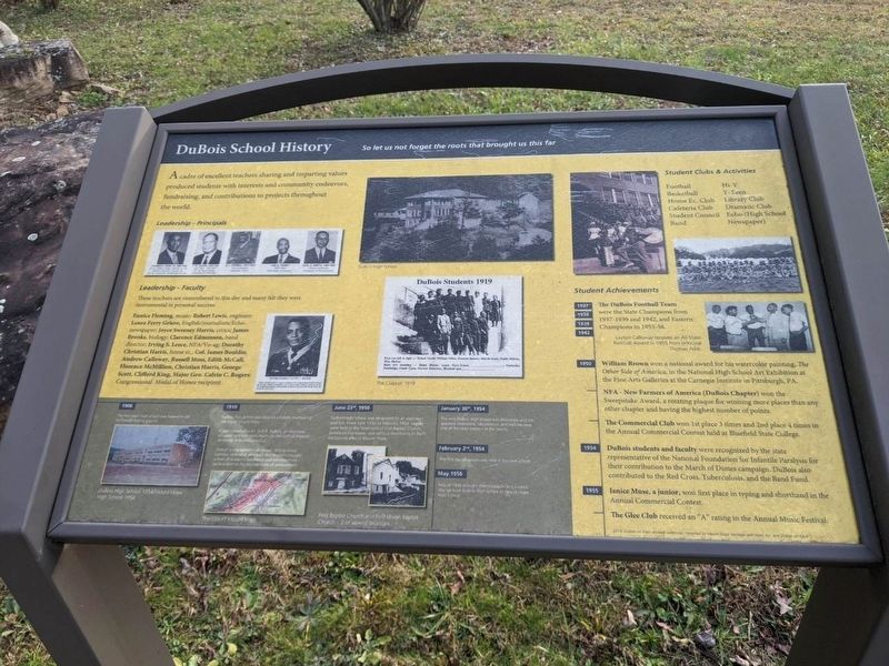 Dubois School History Marker image. Click for full size.