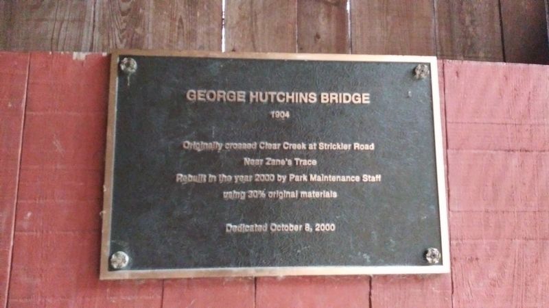 George Hutchins Bridge Marker. Click for full size. George Hutchins Bridge Marker image. Click for full size.