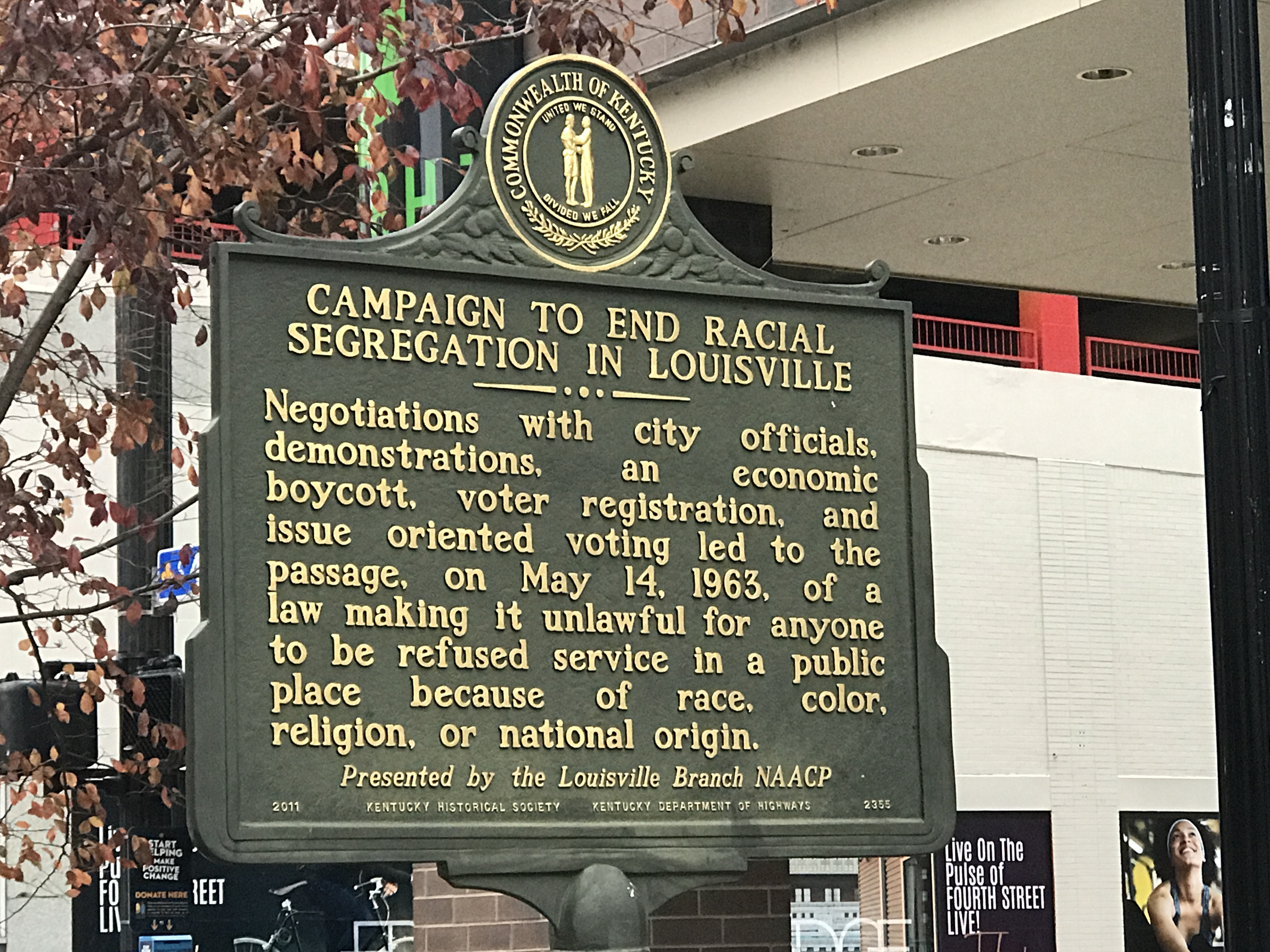 Campaign to End Racial Segregation in Louisville Marker (Side B)
