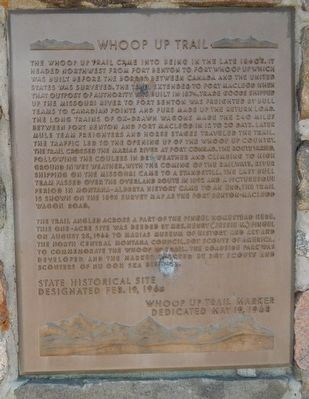 Whoop Up Trail Marker image. Click for full size.