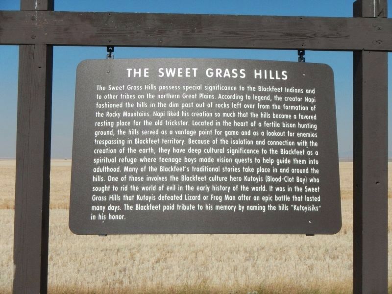 The Sweet Grass Hills Marker image. Click for full size.