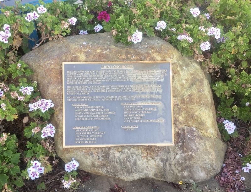 John Long House Marker image. Click for full size.