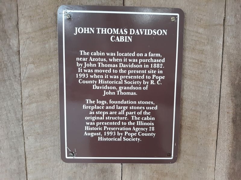 John Thomas Davidson Cabin Marker image. Click for full size.
