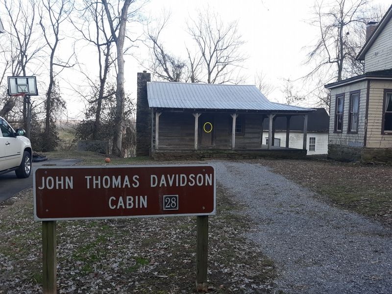 John Thomas Davidson Cabin Marker image. Click for full size.