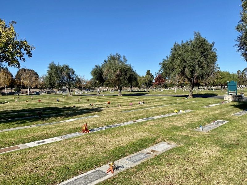 Santa Maria Cemetery - general view looking northwest from marker site image. Click for full size.