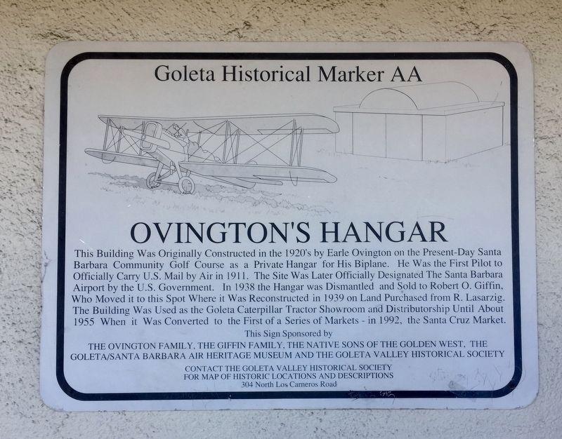 Ovington's Hangar Marker image. Click for full size.
