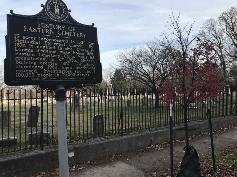 History of Eastern Cemetery / People of Eastern Cemetery Marker image. Click for full size.