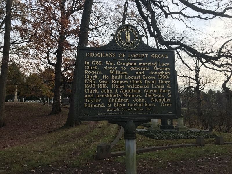 Croghans of Locust Grove / Major William Croghan Marker image. Click for full size.