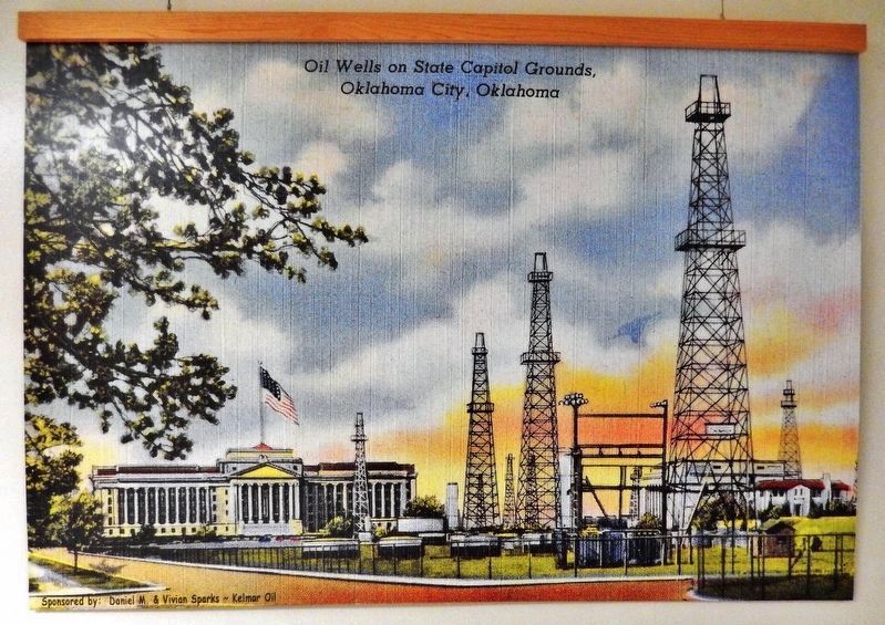 Oil Wells on Oklahoma Capitol Grounds image. Click for full size.