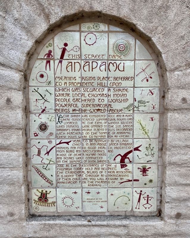 This Street Name Anapamu Marker. Click for full size. This Street Name Anapamu Marker image. Click for full size.