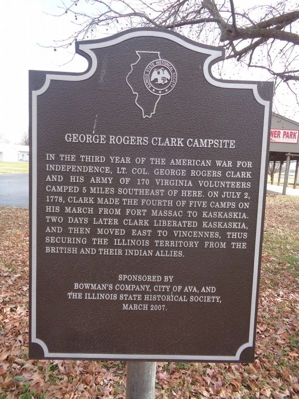 George Rogers Clark Campsite Marker image. Click for full size.