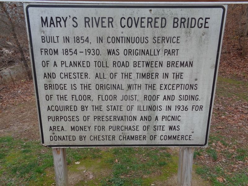 Mary's River Covered Bridge Marker image. Click for full size.