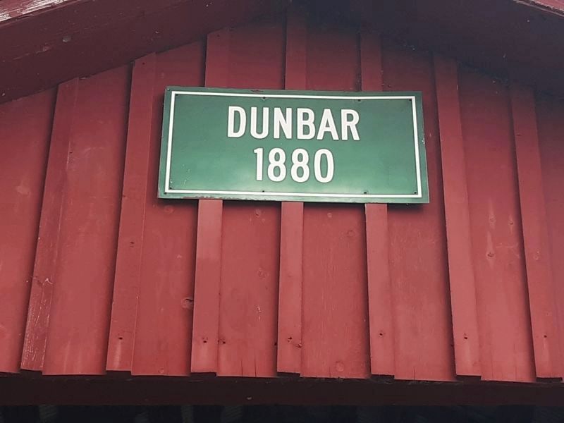 Dunbar 1880 sign image. Click for full size.