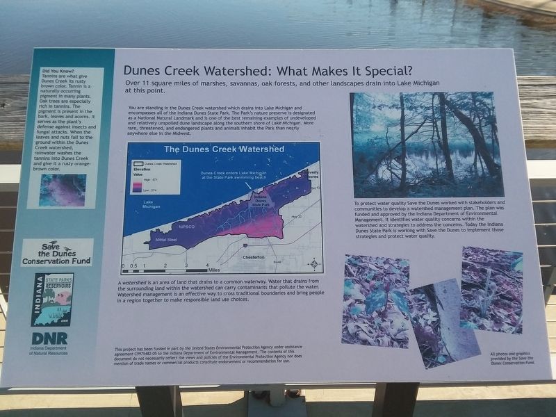 Dune Creek Watershed Marker image. Click for full size.