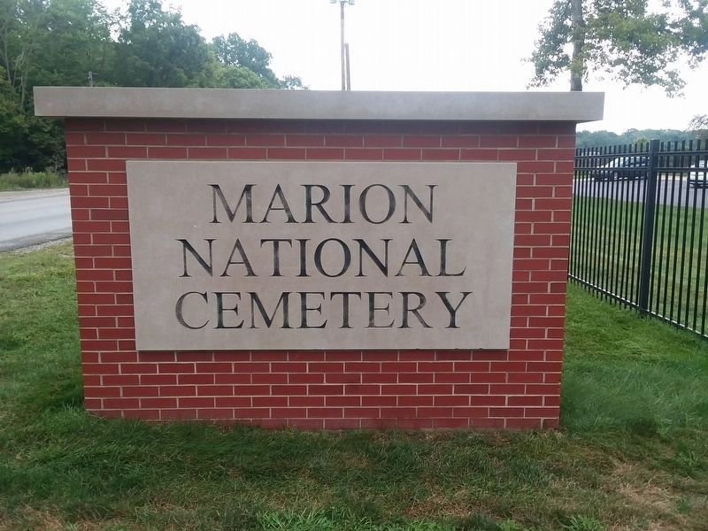 Entrance to the Marion National Cemetery image. Click for full size.