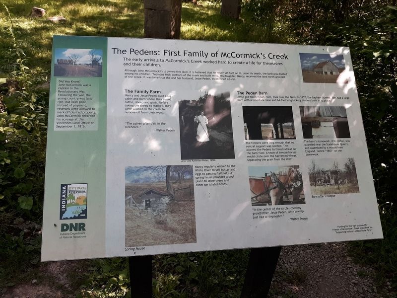 The Pedens Marker. Click for full size. The Pedens Marker image. Click for full size.