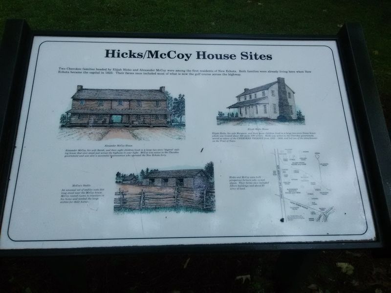 Hicks/McCoy House Sites Marker. Click for full size. Hicks/McCoy House Sites Marker image. Click for full size.
