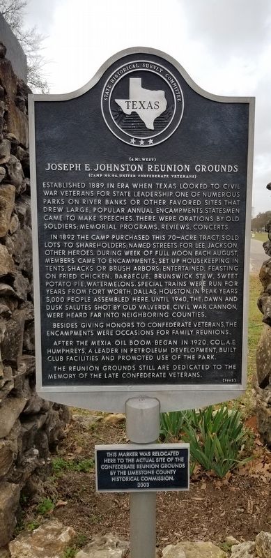 Joseph E. Johnston Reunion Grounds Marker image. Click for full size.