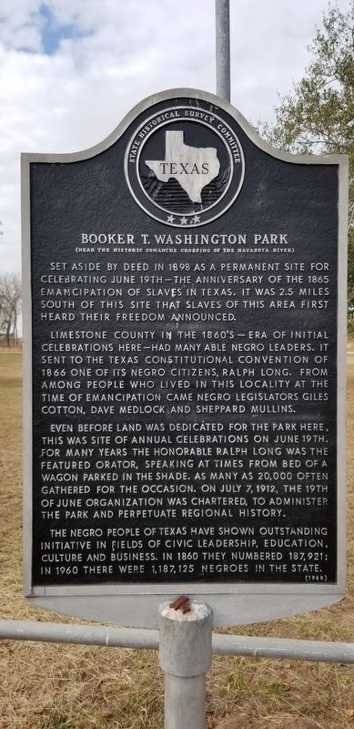 Booker T. Washington Park Marker. Click for full size. Booker T. Washington Park Marker image. Click for full size.