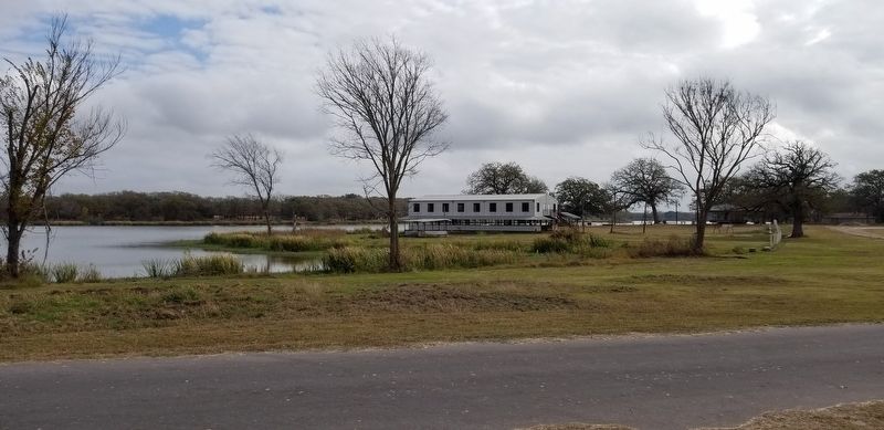 A view of Lake Mexia at the park from the marker. image. Click for full size.