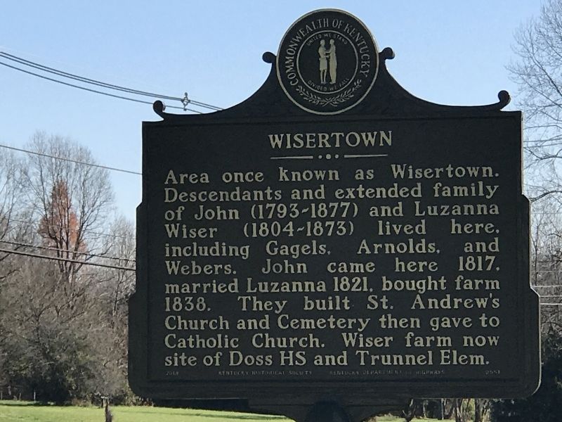 Wisertown Marker image. Click for full size.