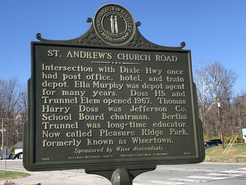 St. Andrew's Church Road Marker image. Click for full size.