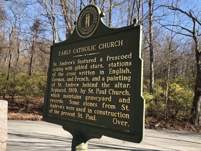 Early Catholic Church Marker. Click for full size. Early Catholic Church Marker image. Click for full size.