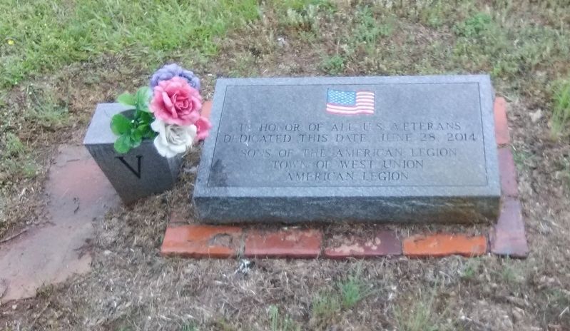 West Union Veterans Memorial. Click for full size. West Union Veterans Memorial image. Click for full size.