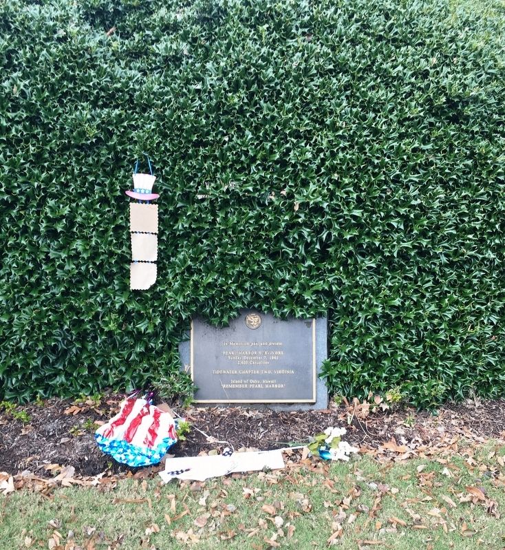 Pearl Harbor Survivors Marker. Click for full size. Pearl Harbor Survivors Marker image. Click for full size.
