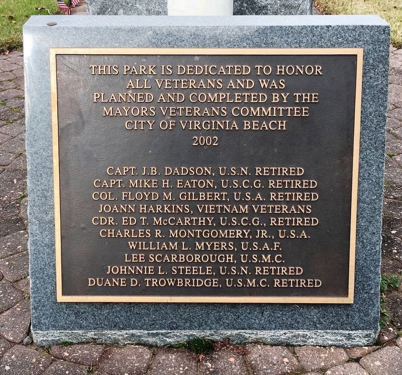 Veterans Memorial Dedication Plaque. Click for full size. Veterans Memorial Dedication Plaque image. Click for full size.