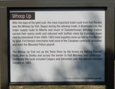 Whoop Up Trail Marker image. Click for full size.
