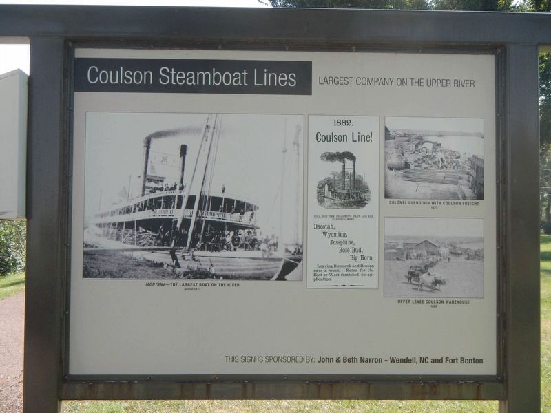 Coulson's Steamboat Offices - Coulson Steamboat Lines Marker. Click for full size. Coulson's Steamboat Offices - Coulson Steamboat Lines Marker image. Click for full size.