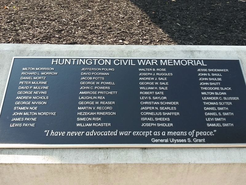 Huntington Civil War Memorial image. Click for full size.