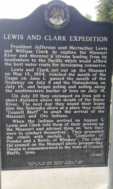 Lewis And Clark Expedition Marker image. Click for full size.