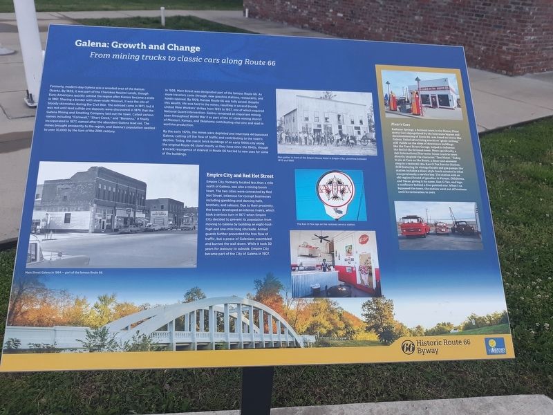 Galena Growth And Change Marker. Click for full size. Galena Growth And Change Marker image. Click for full size.