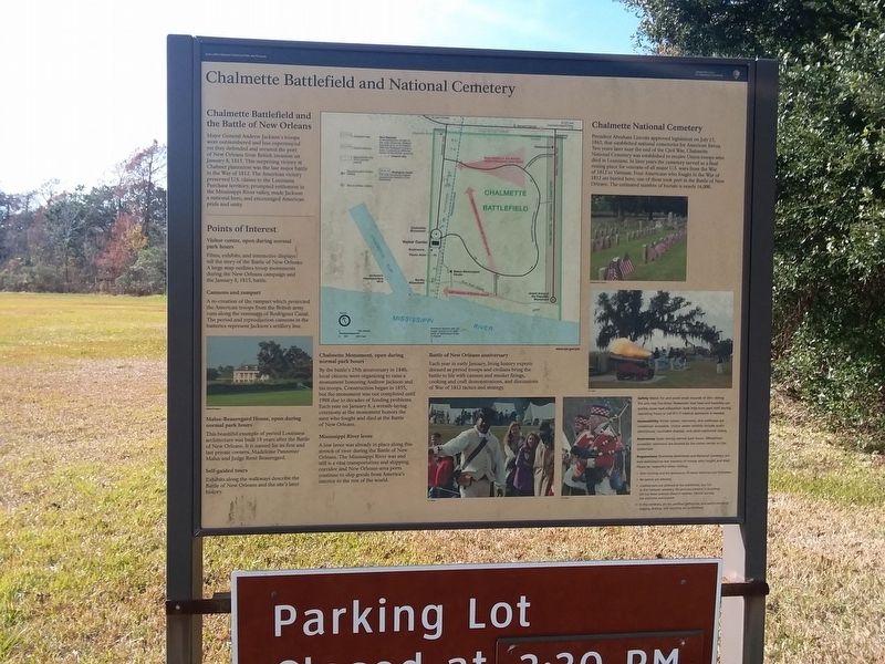 Chalmette Battlefield And National Cemetery Marker. Click for full size. Chalmette Battlefield And National Cemetery Marker image. Click for full size.