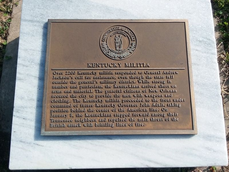 Kentucky Militia Marker image. Click for full size.