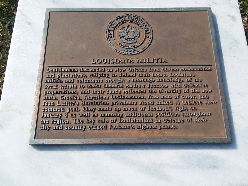 Louisiana Militia Marker image. Click for full size.