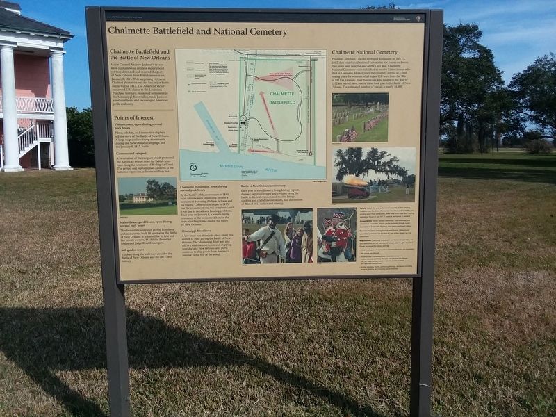 Chalmette Battlefield And National Cemetery Marker image. Click for full size.