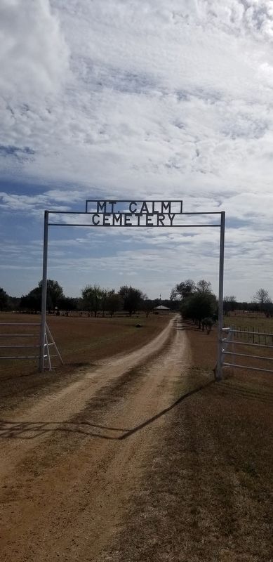 Front entrance to the Mt. Calm Cemetery.. Click for full size. Front entrance to the Mt. Calm Cemetery. image. Click for full size.