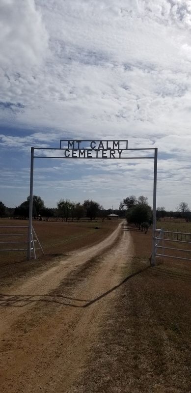 Front entrance to the Mt. Calm Cemetery. image. Click for full size.
