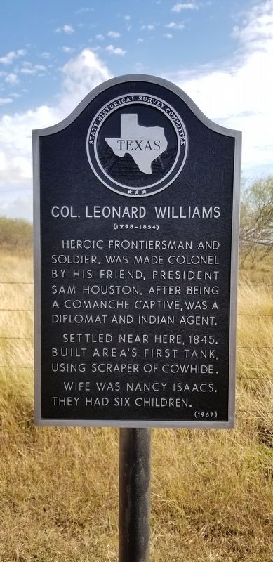 Col. Leonard Williams Marker image. Click for full size.