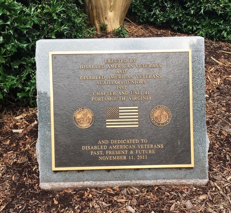 Disabled American Veterans Past, Present & Future Marker. Click for full size. Disabled American Veterans Past, Present & Future Marker image. Click for full size.